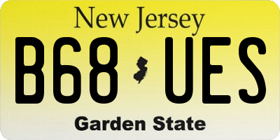 NJ license plate B68UES