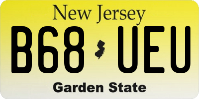 NJ license plate B68UEU