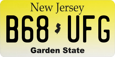 NJ license plate B68UFG