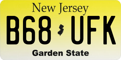 NJ license plate B68UFK