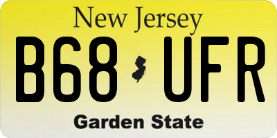 NJ license plate B68UFR