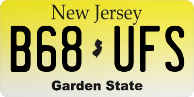 NJ license plate B68UFS