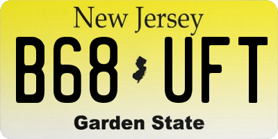 NJ license plate B68UFT