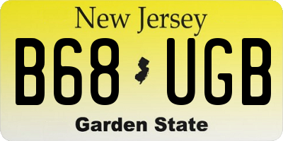 NJ license plate B68UGB