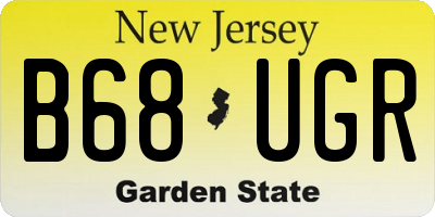 NJ license plate B68UGR