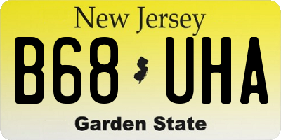 NJ license plate B68UHA