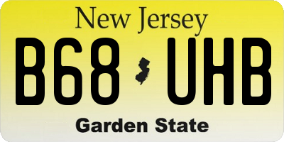 NJ license plate B68UHB