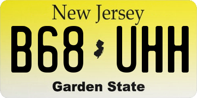 NJ license plate B68UHH