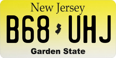 NJ license plate B68UHJ