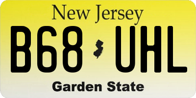 NJ license plate B68UHL