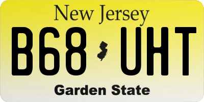 NJ license plate B68UHT
