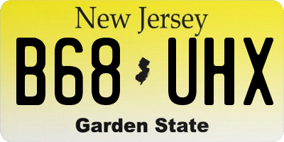 NJ license plate B68UHX