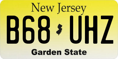 NJ license plate B68UHZ