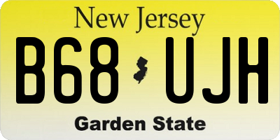 NJ license plate B68UJH