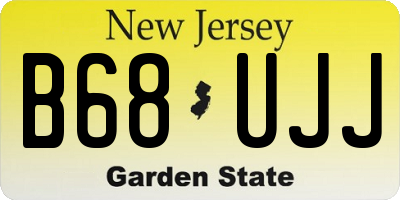 NJ license plate B68UJJ