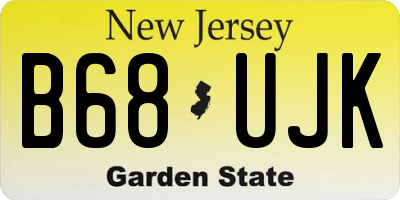 NJ license plate B68UJK
