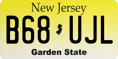 NJ license plate B68UJL