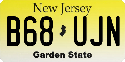 NJ license plate B68UJN