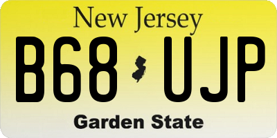 NJ license plate B68UJP