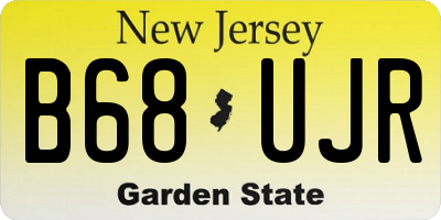 NJ license plate B68UJR
