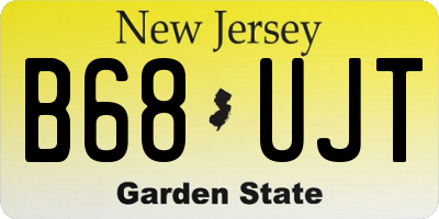 NJ license plate B68UJT