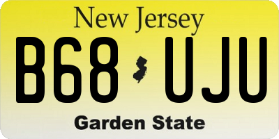 NJ license plate B68UJU