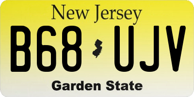 NJ license plate B68UJV