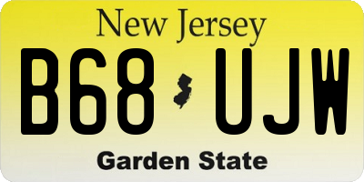 NJ license plate B68UJW