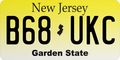NJ license plate B68UKC