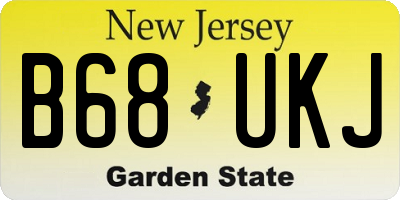 NJ license plate B68UKJ