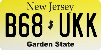 NJ license plate B68UKK