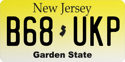 NJ license plate B68UKP