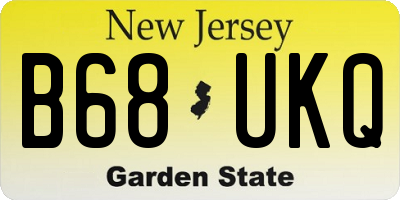 NJ license plate B68UKQ
