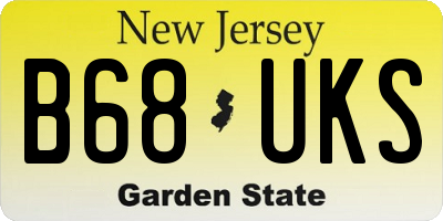 NJ license plate B68UKS