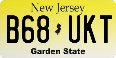 NJ license plate B68UKT