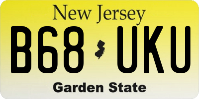 NJ license plate B68UKU