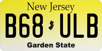 NJ license plate B68ULB