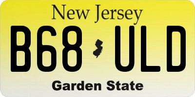NJ license plate B68ULD
