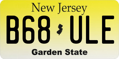 NJ license plate B68ULE