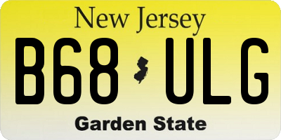 NJ license plate B68ULG