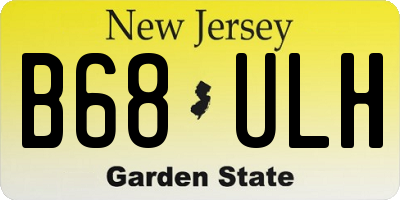 NJ license plate B68ULH