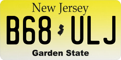NJ license plate B68ULJ
