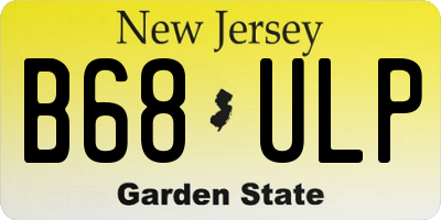 NJ license plate B68ULP