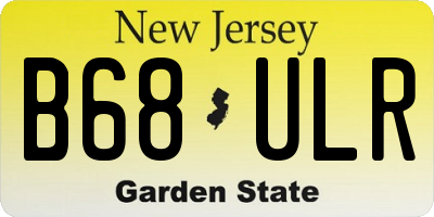 NJ license plate B68ULR