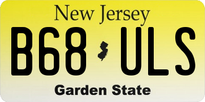 NJ license plate B68ULS
