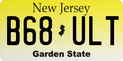 NJ license plate B68ULT