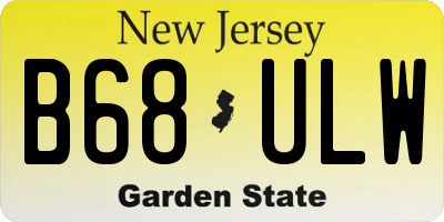 NJ license plate B68ULW