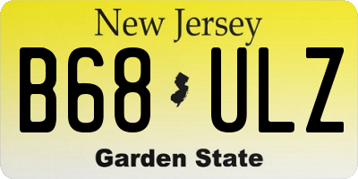NJ license plate B68ULZ