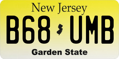 NJ license plate B68UMB
