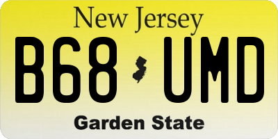 NJ license plate B68UMD